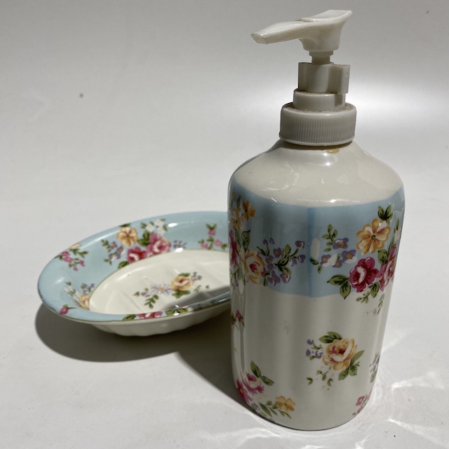 BATHROOM ACCESSORY, Blue Country Floral